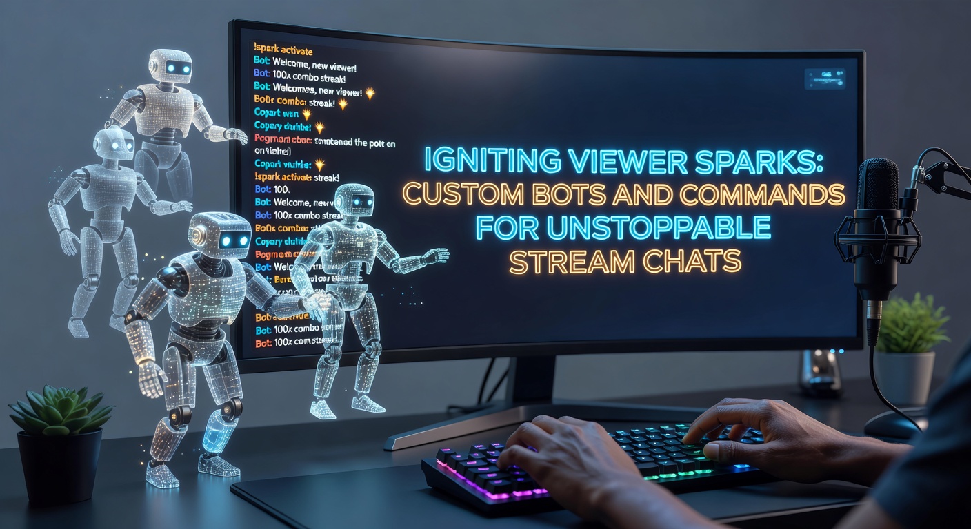 A vibrant Twitch stream chat filled with custom emotes, bot responses, and viewer interactions during a live gaming session