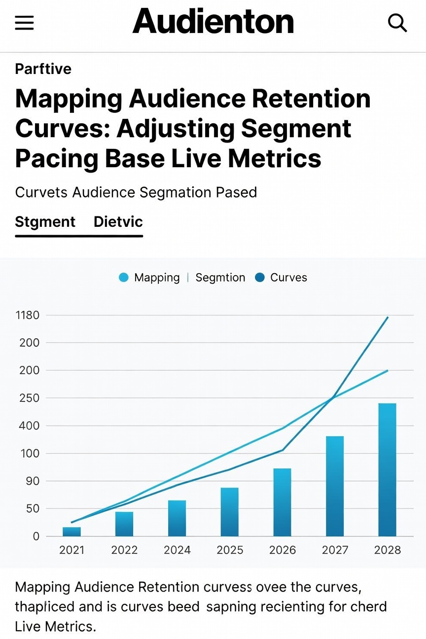 Graph displaying audience retention curves with live metric overlays for streaming segments